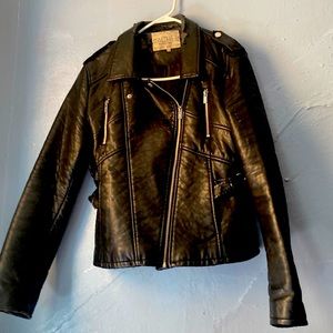 Worn faux leather Rachel Roy Jacket
